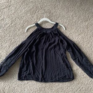 Black shoulderless top - Express XS